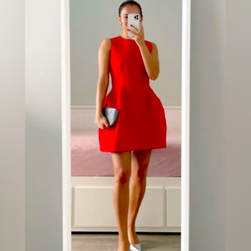 Zara Red Voluminous Dress - M